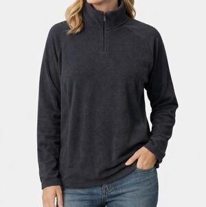 Columbia XXL Black Microfleece Quarter Zip Pullover Women's Hiking Outdoor